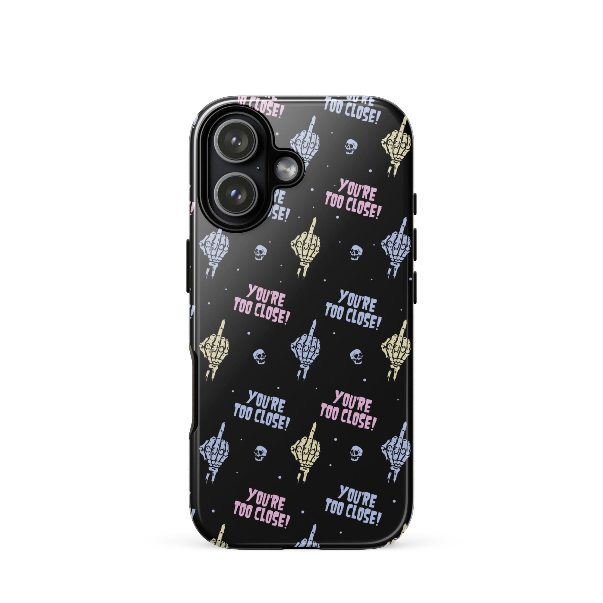 Murder Apparel You're Too Close iPhone Case