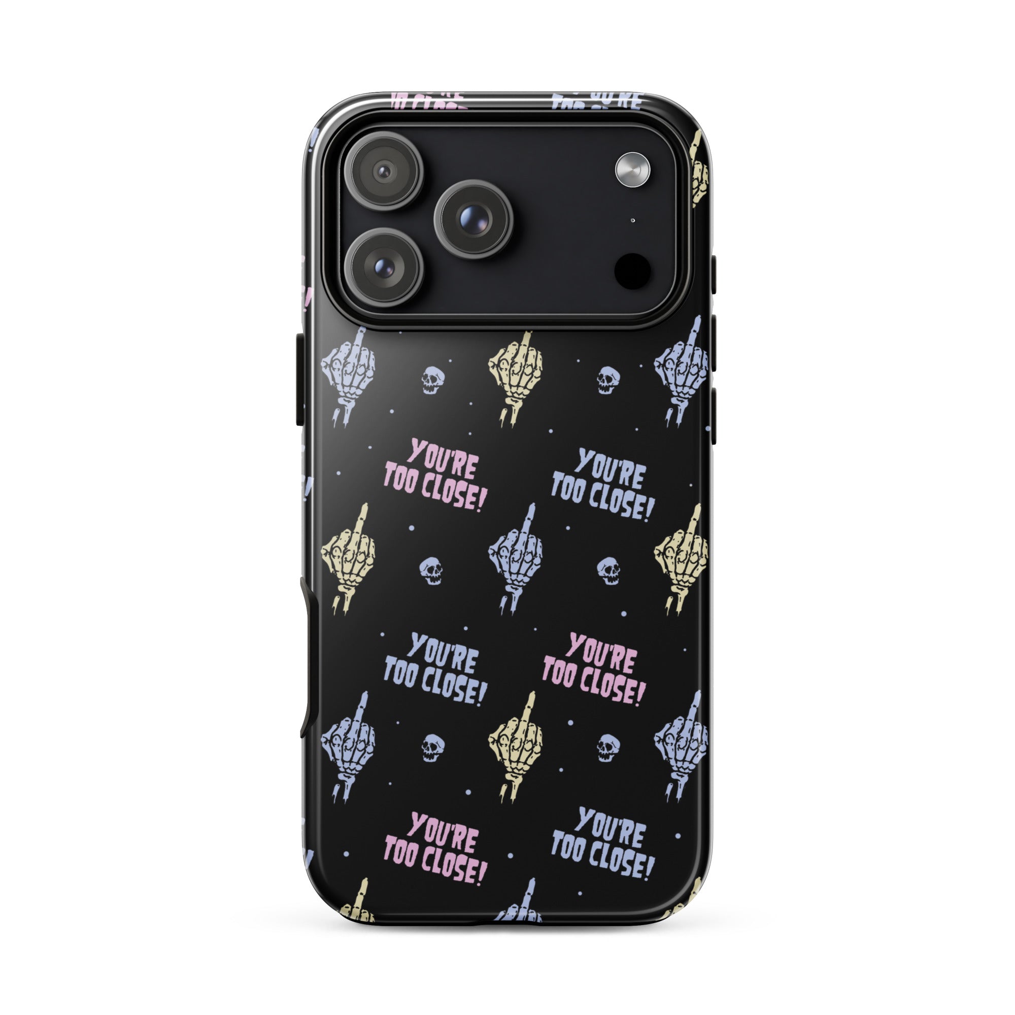 Murder Apparel You're Too Close iPhone Case