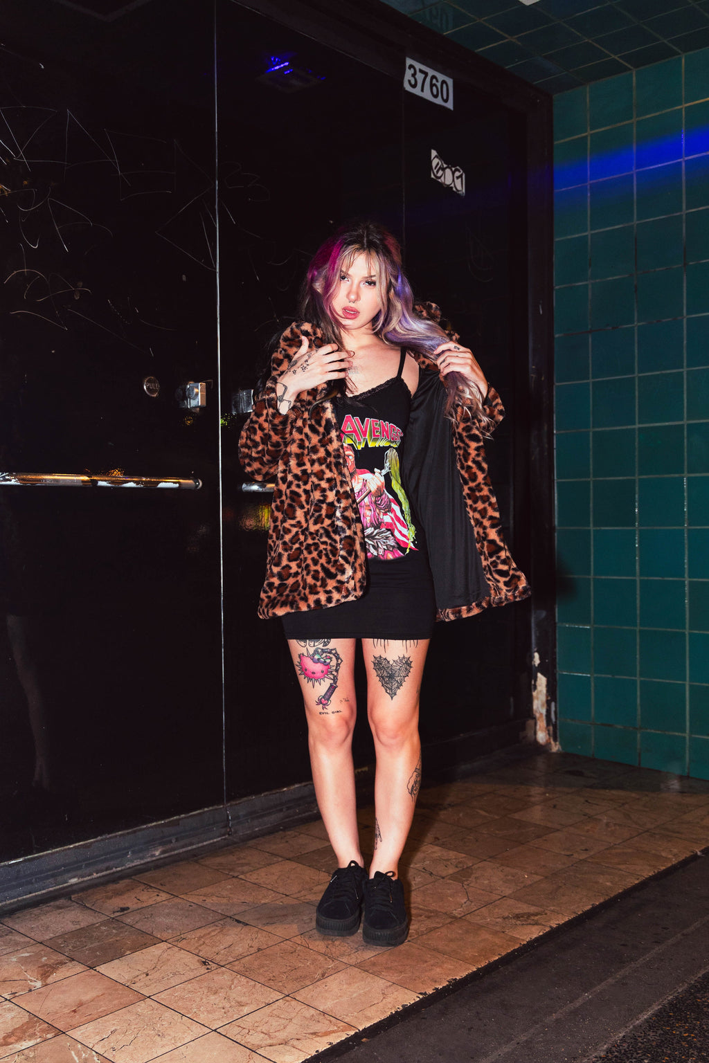 Vera's Eyecandy Toxic Avenger Lace Strap Dress
