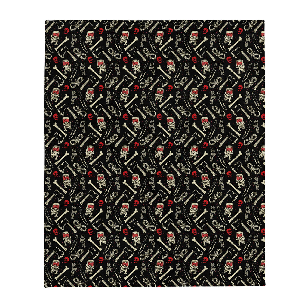 Murder Apparel True Crime And Wine Throw Blanket