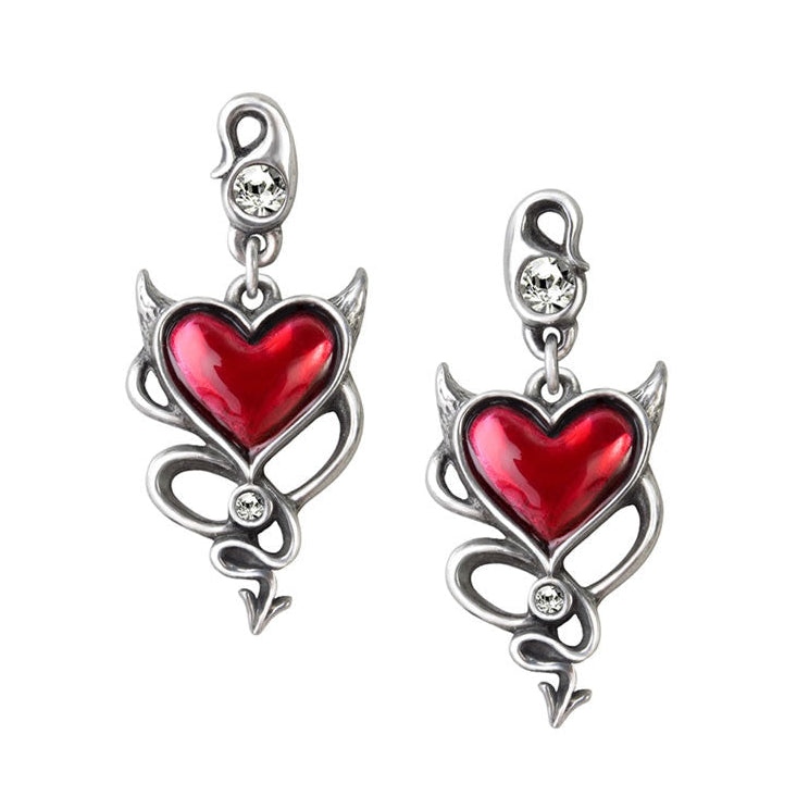 Alchemy Gothic Naughty Love Red Devil Earrings ULFE22