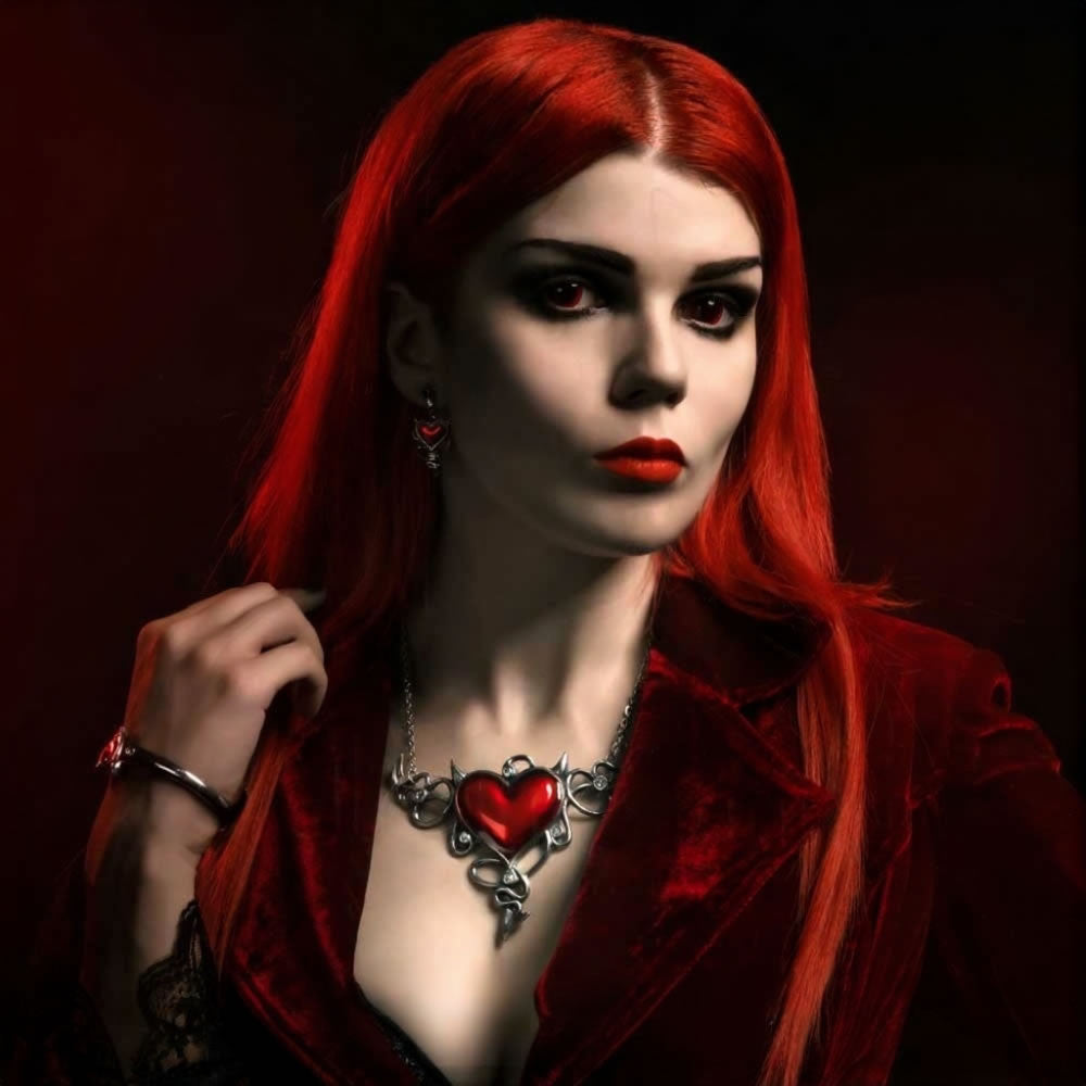 Alchemy Gothic Naughty Love Red Devil Earrings ULFE22