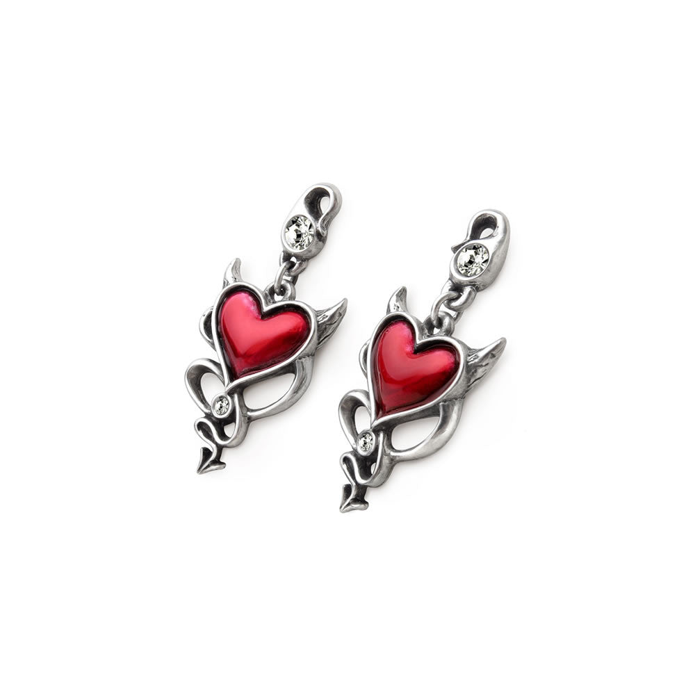 Alchemy Gothic Naughty Love Red Devil Earrings ULFE22