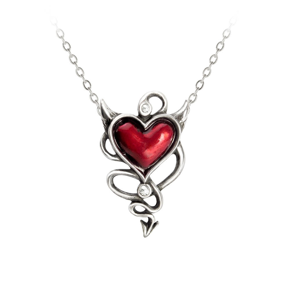Alchemy Gothic Naughty Love Red Devil Heart Pendant ULFP20