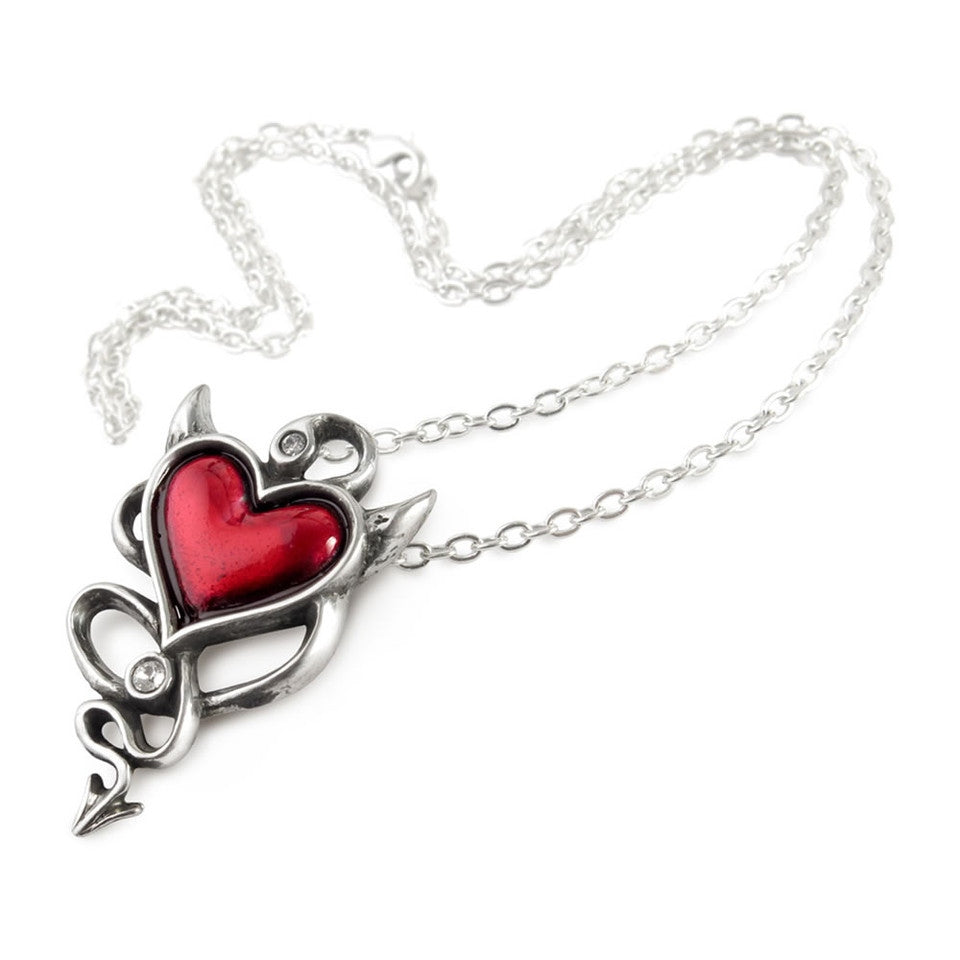 Alchemy Gothic Naughty Love Red Devil Heart Pendant ULFP20