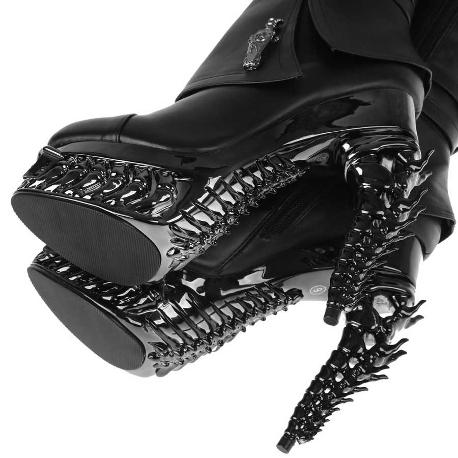 Hades + Alchemy UNDERTAKER Knee High Boots 5" Heel