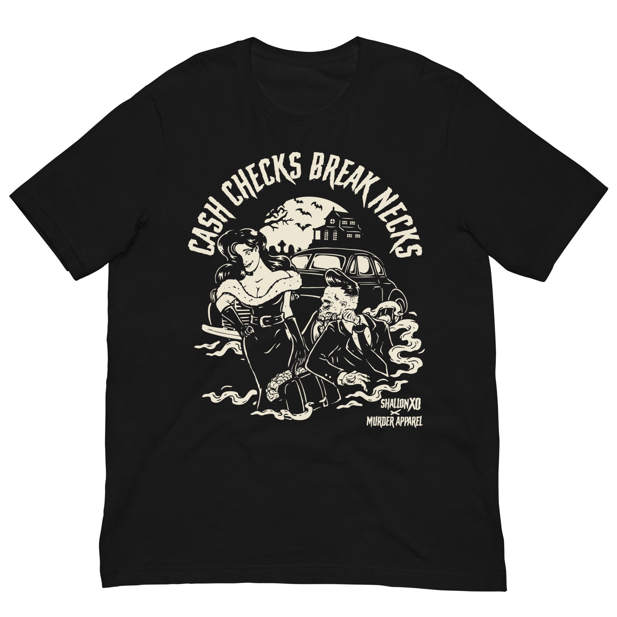 Murder Apparel Cash Checks Break Necks T-Shirt
