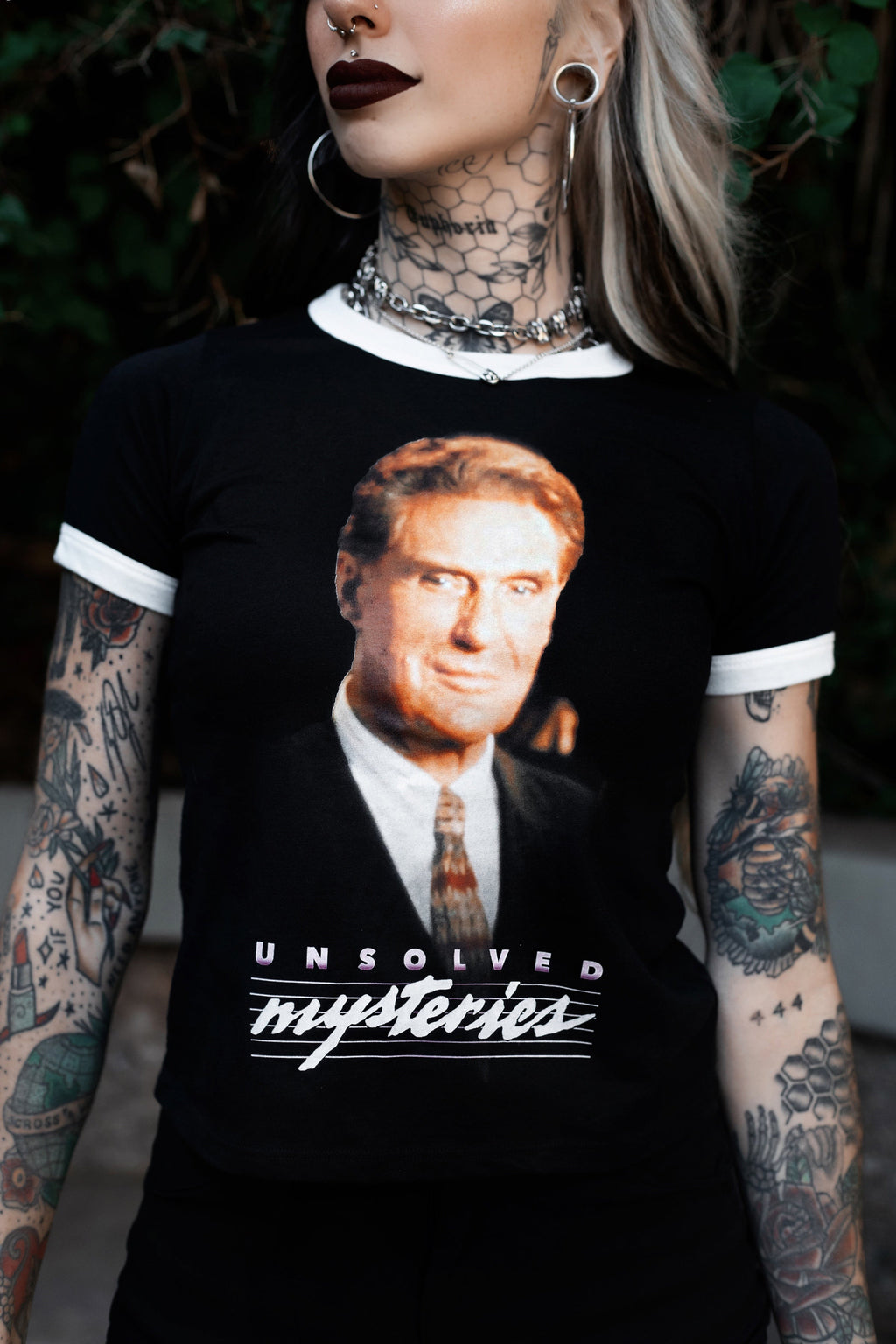 Vera's Eyecandy Unsolved Mysteries Ringer Tee
