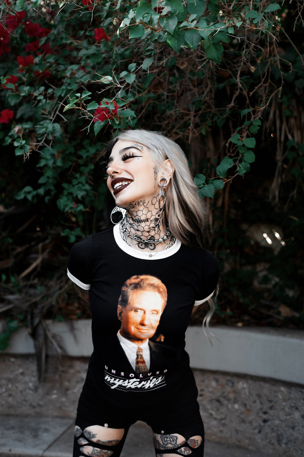 Vera's Eyecandy Unsolved Mysteries Ringer Tee