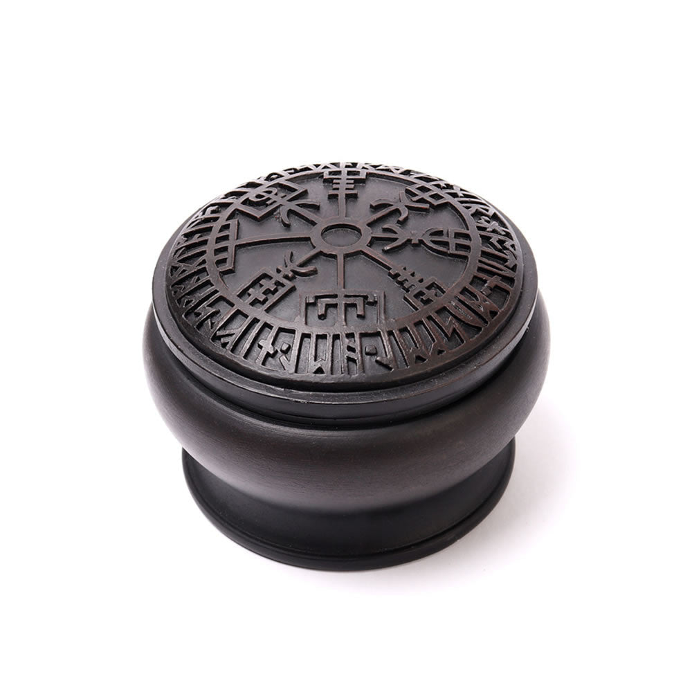 Alchemy Gothic Vegvisir Runes Trinket & Jewelry Box V102