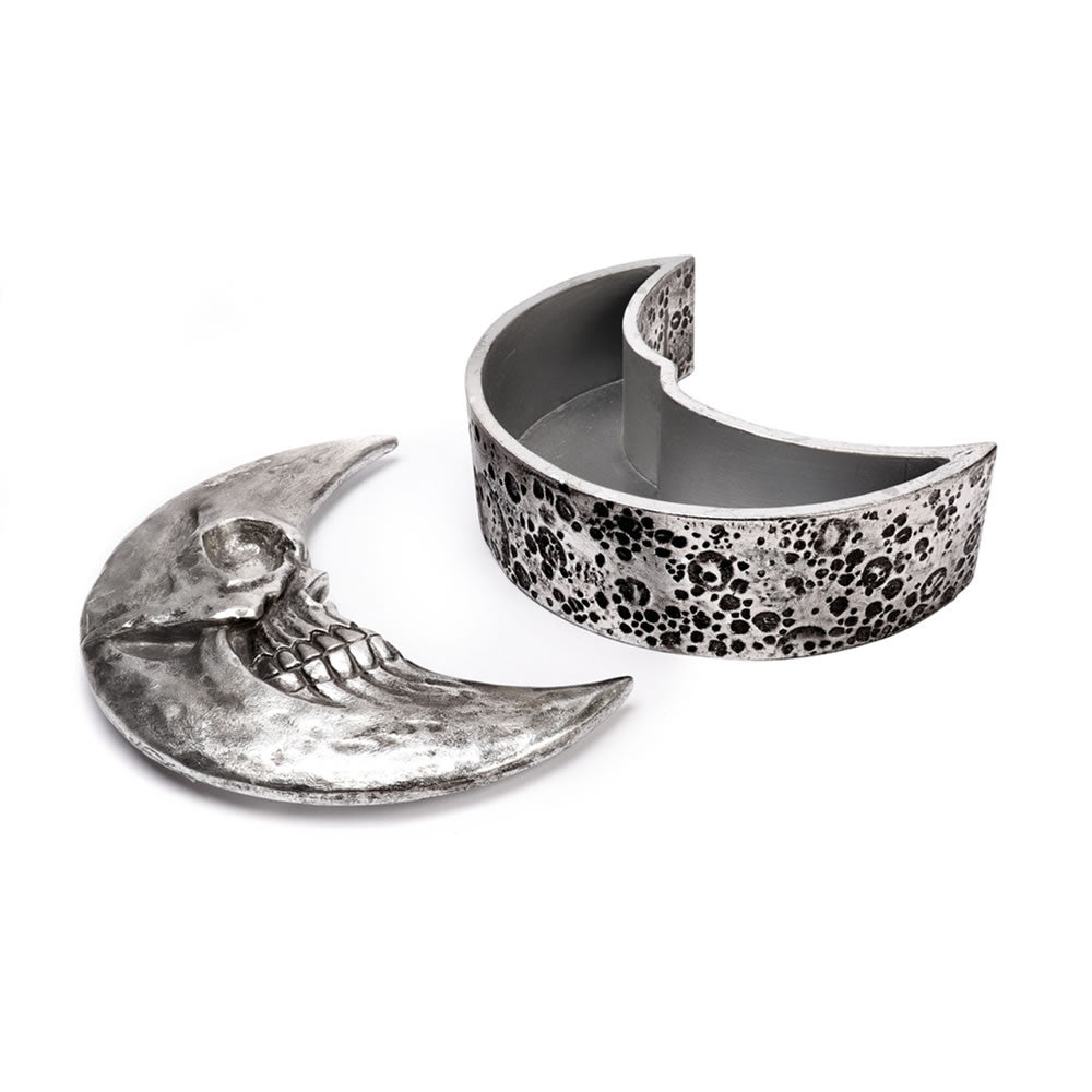 Skull Moon Trinket & Jewelry Box - Silver