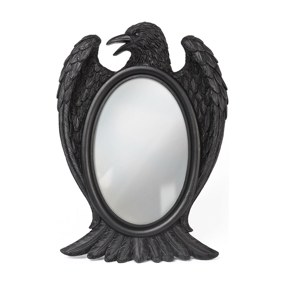 Alchemy Gothic Black Raven Mirror Wall or Tabletop V105