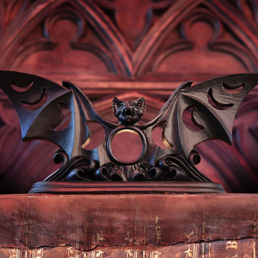 Alchemy Gothic Lunaeca Bat Tea Light Candle Holder V112