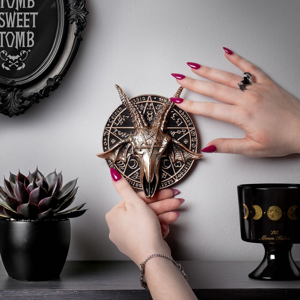 Alchemy Gothic Baphomet Masque Desk/Wall Ornament V127