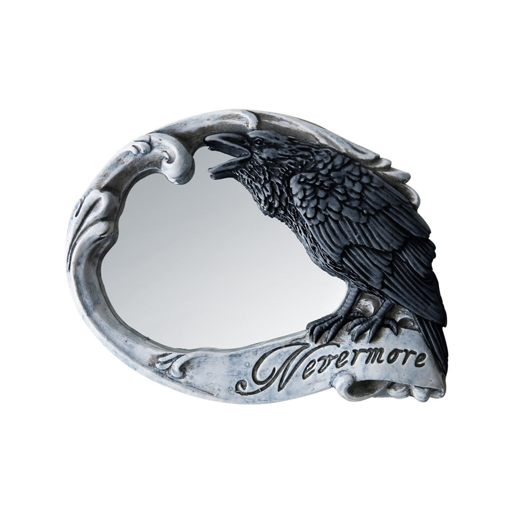 Alchemy Gothic Nevermore Skull Raven Compact Mirror V27