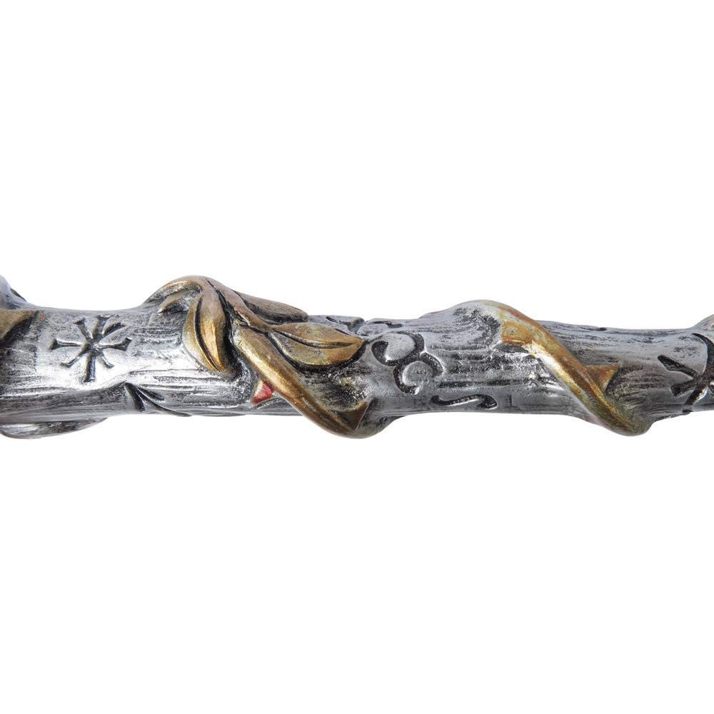 Alchemy Gothic Black Resin Rose Wand 11" Long Wiccan V69