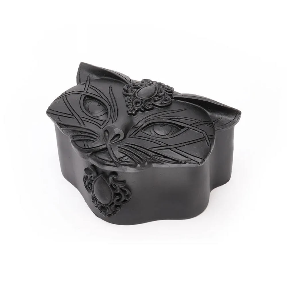 Sacred Cat Trinket & Jewelry Box - Black
