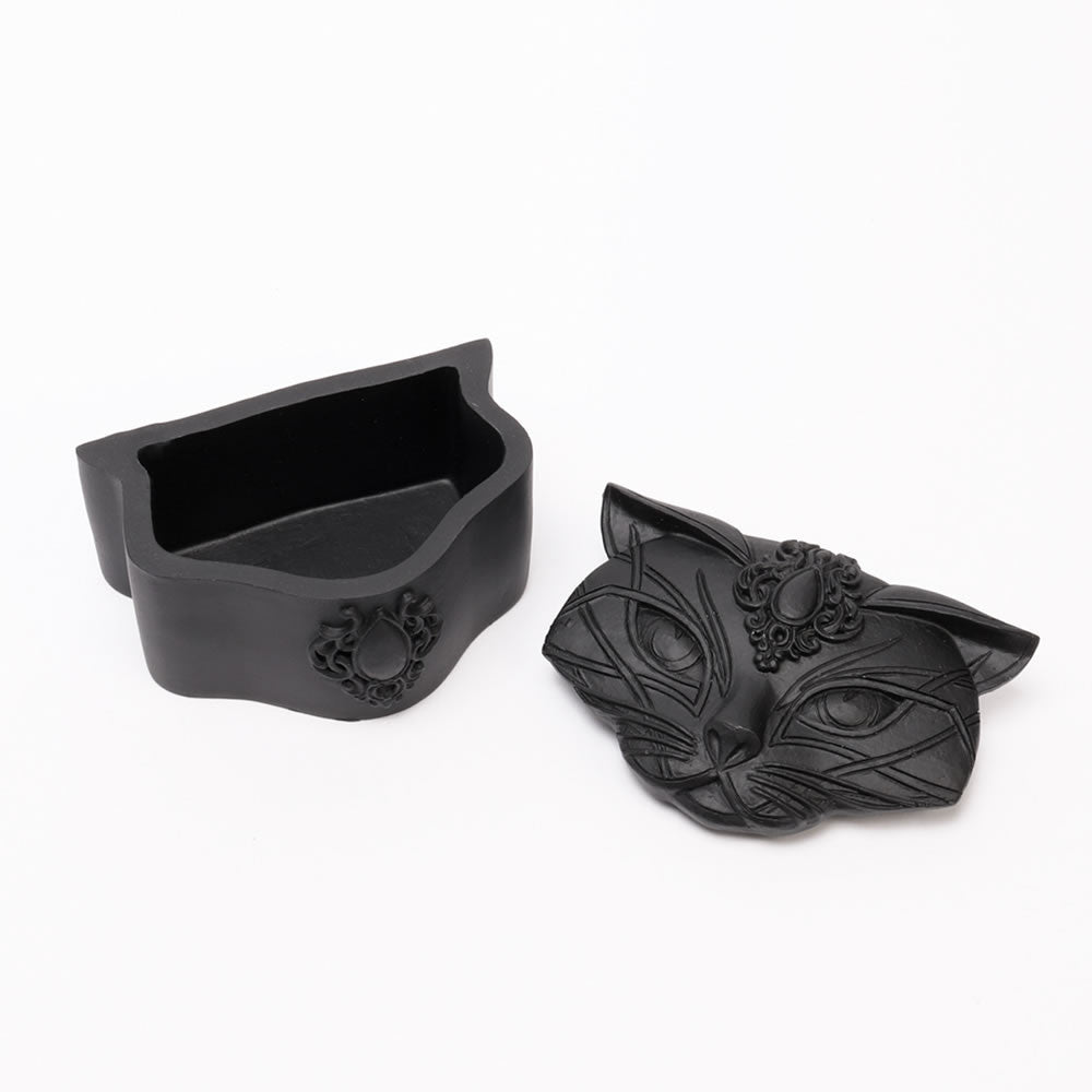 Sacred Cat Trinket & Jewelry Box - Black