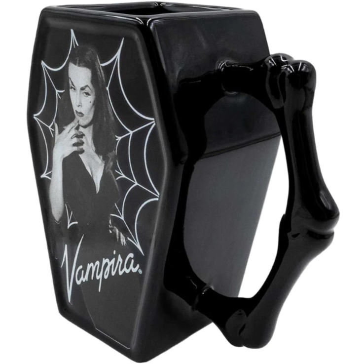 Kreepsville 666 Vampira Licensed Black Coffin Mug