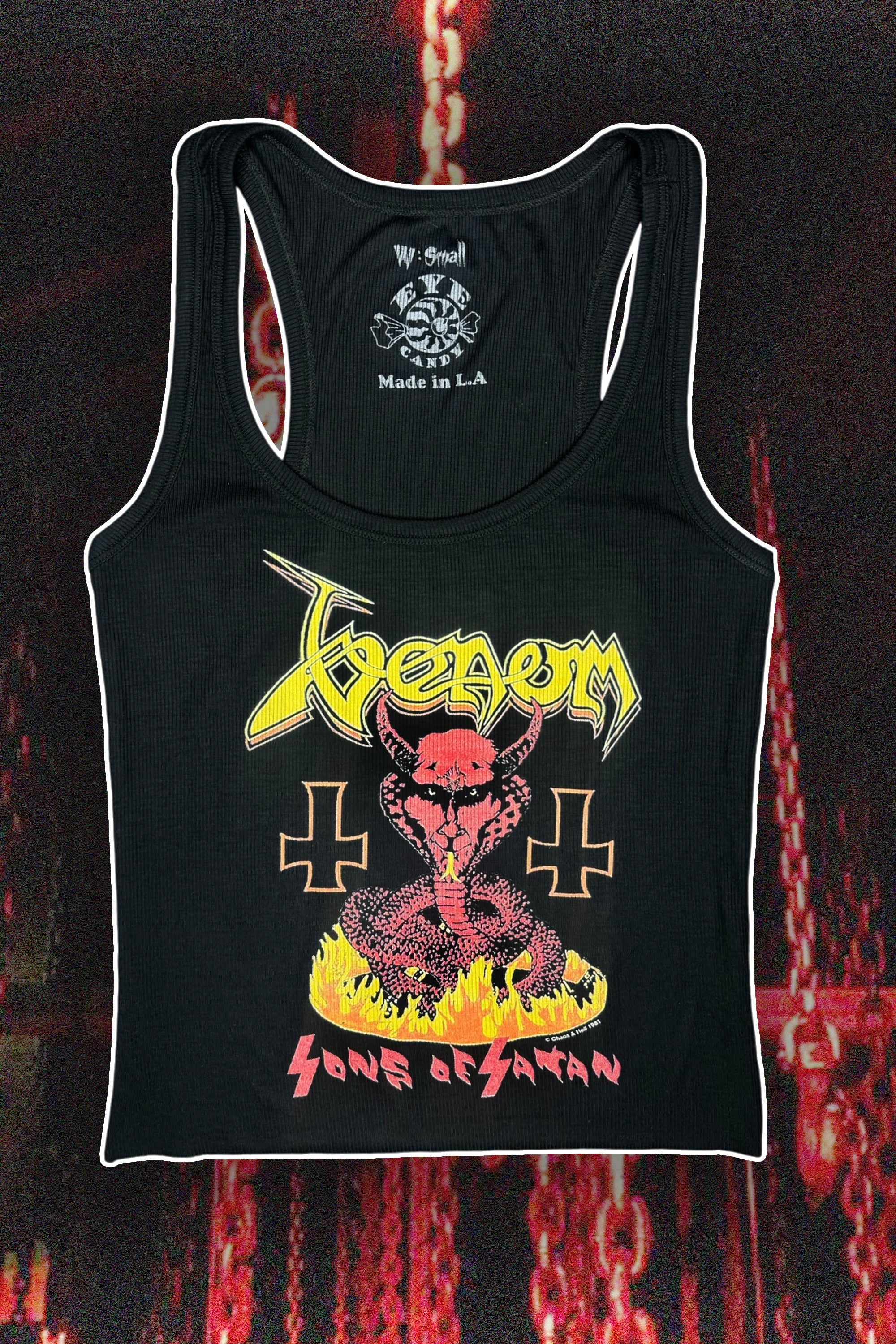 Vera's Eyecandy Venom Band Ribbed Tank Top