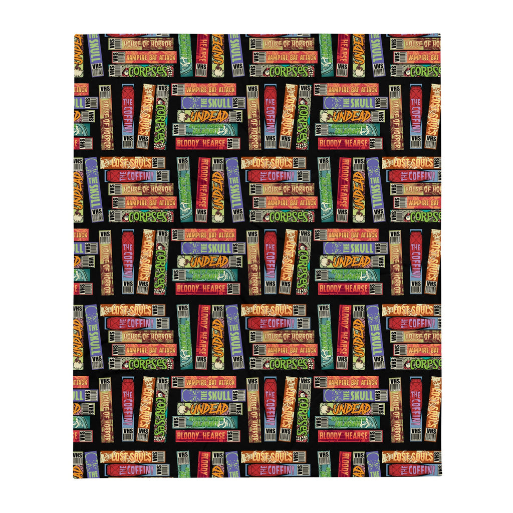 Murder Apparel Vintage Horror VHS Throw Blanket