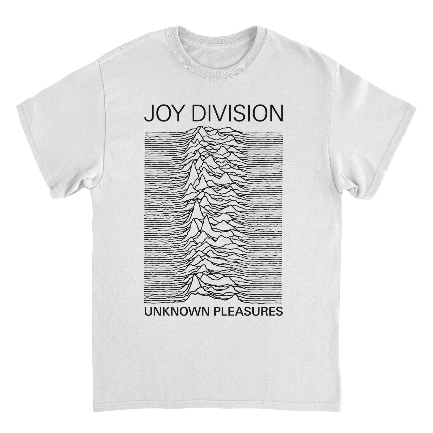 Joy Division White Unknown Pleasures Logo T-Shirt