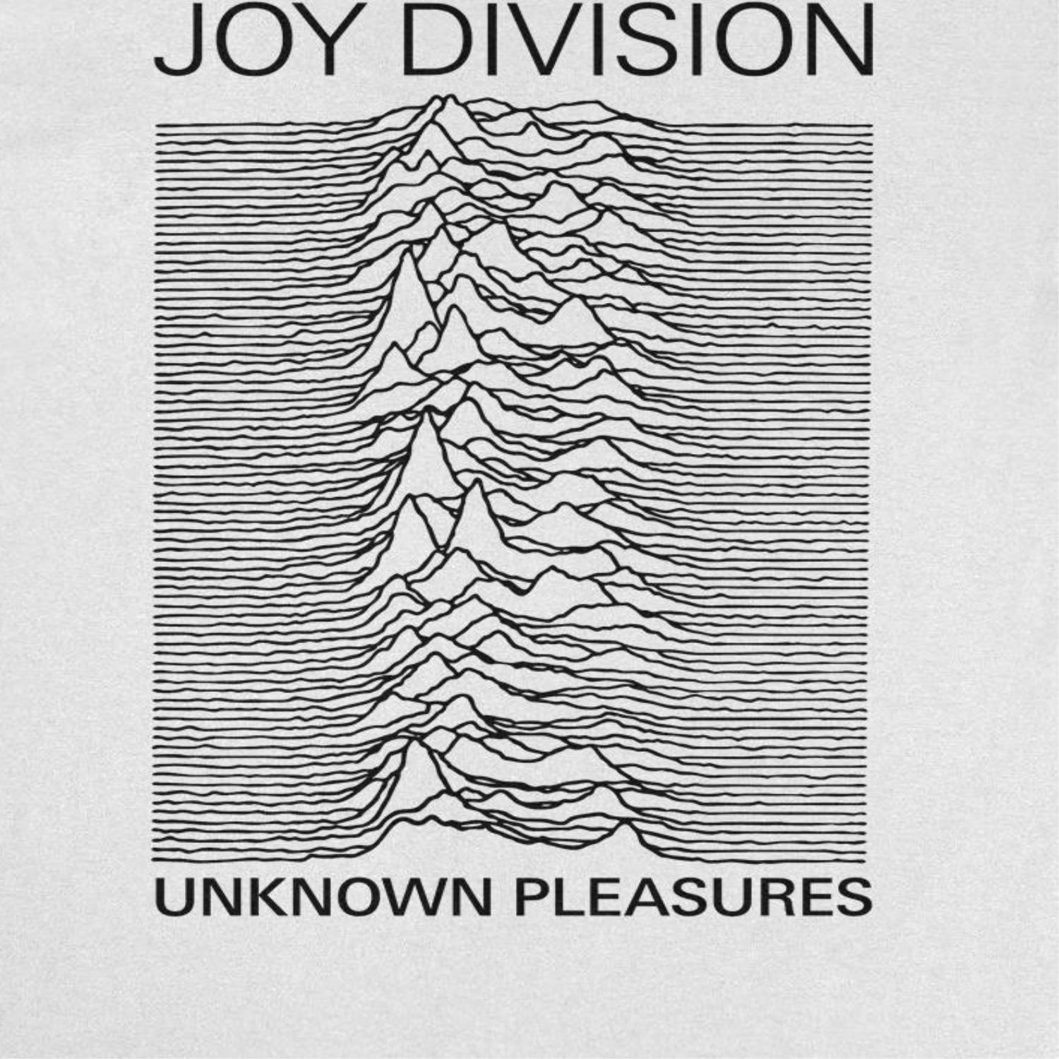 Joy Division White Unknown Pleasures Logo T-Shirt