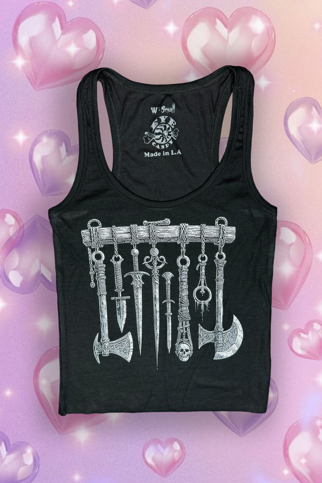 Vera's Eyecandy Medieval Weapons Ribbed Tank Top