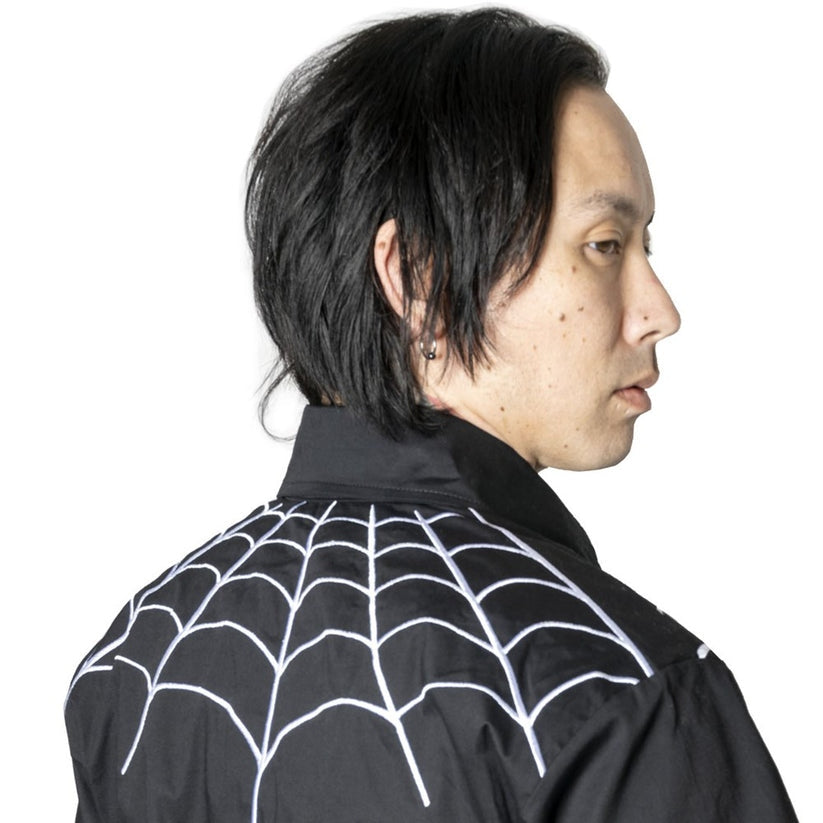 Kreepsville 666 Spiderweb Black Western Shirt