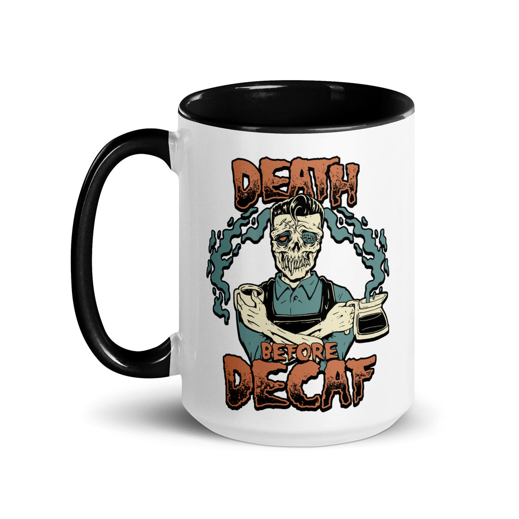 Murder Apparel Death Before Decaf Mug