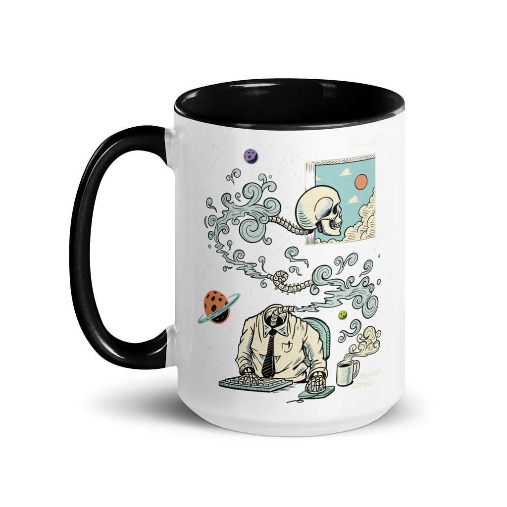 Murder Apparel Spacing Out Skeleton Mug