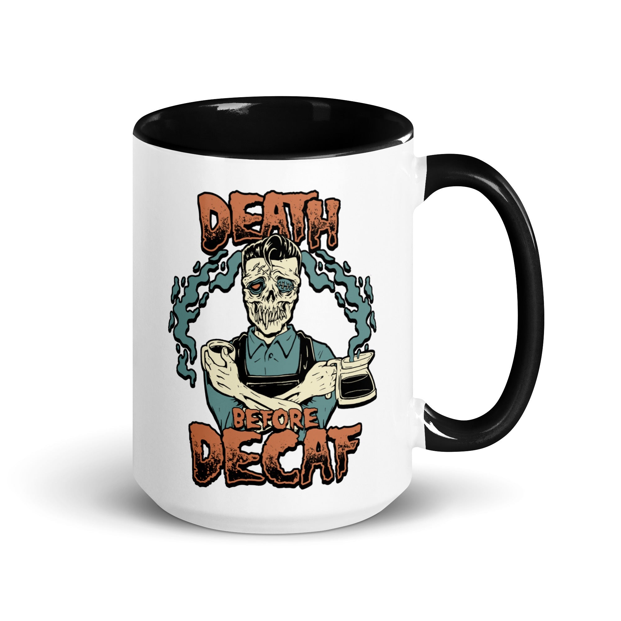 Murder Apparel Death Before Decaf Mug