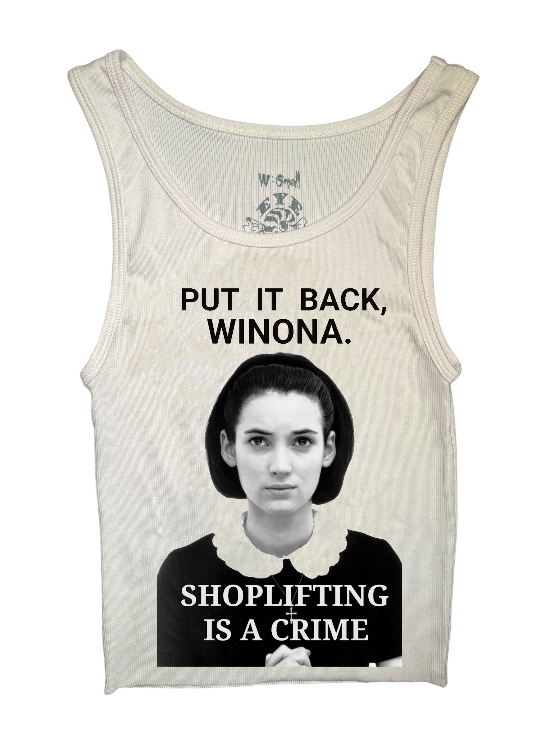 Vera's Eyecandy Winona Ribbed White Tank Top